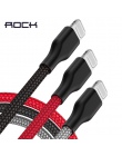 Kabel USB do telefonu iPhone Xs Max 8 7 6 Plus ROCK Nylon szybka kabel danych do ładowania do oświetlenia kabel dla iPhone 5S 5 