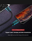 Kabel USB do telefonu iPhone Xs Max 8 7 6 Plus ROCK Nylon szybka kabel danych do ładowania do oświetlenia kabel dla iPhone 5S 5 