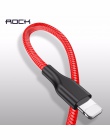 Kabel USB do telefonu iPhone Xs Max 8 7 6 Plus ROCK Nylon szybka kabel danych do ładowania do oświetlenia kabel dla iPhone 5S 5 