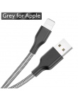 Kabel USB do telefonu iPhone Xs Max 8 7 6 Plus ROCK Nylon szybka kabel danych do ładowania do oświetlenia kabel dla iPhone 5S 5 