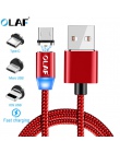 OLAF LED USB kabel magnetyczny dla iPhone X Xr Xs Max kabel Micro USB typu c szybka magnetyczny kabel usb kabel ładowania do Sam