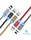 OLAF LED USB kabel magnetyczny dla iPhone X Xr Xs Max kabel Micro USB typu c szybka magnetyczny kabel usb kabel ładowania do Sam