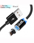 OLAF LED USB kabel magnetyczny dla iPhone X Xr Xs Max kabel Micro USB typu c szybka magnetyczny kabel usb kabel ładowania do Sam