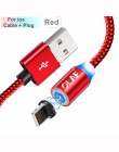 OLAF LED USB kabel magnetyczny dla iPhone X Xr Xs Max kabel Micro USB typu c szybka magnetyczny kabel usb kabel ładowania do Sam