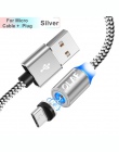 OLAF LED USB kabel magnetyczny dla iPhone X Xr Xs Max kabel Micro USB typu c szybka magnetyczny kabel usb kabel ładowania do Sam