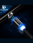 FLOVEME kabel magnetyczny dla iPhone ładowania oświetlenia pleciony kabel nylonowy magnetyczna ładowarka Micro USB typu C kabel 