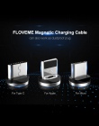 FLOVEME kabel magnetyczny dla iPhone ładowania oświetlenia pleciony kabel nylonowy magnetyczna ładowarka Micro USB typu C kabel 