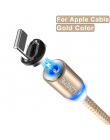 FLOVEME kabel magnetyczny dla iPhone ładowania oświetlenia pleciony kabel nylonowy magnetyczna ładowarka Micro USB typu C kabel 