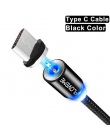 FLOVEME kabel magnetyczny dla iPhone ładowania oświetlenia pleciony kabel nylonowy magnetyczna ładowarka Micro USB typu C kabel 