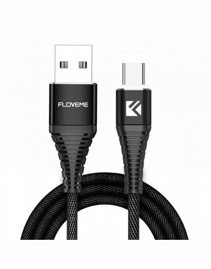 FLOVEME USB typu C kabel do Samsung światło LED Xiaomi USB-C telefon komórkowy szybkie ładowanie danych typu C kabel do huawei