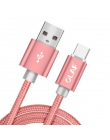 OLAF 1 M 2 M 3 M Nylon kabel USB typu C do Samsung Galaxy Note 9 S9 S8 szybko kabel danych do ładowania dla Xiaomi Mi6 Huawei US