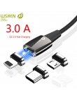 WSKEN X1Pro magnetyczny kabel do ładowania dla ładowarka do iPhone’a kabel Micro USB 3A szybkie USB typu C USB C kabel magnetycz