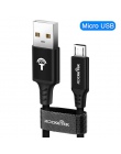 USB firmy Rocketek typu C kabel Micro USB-C szybkie ładowanie telefonu komórkowego typu C do Samsung Galaxy S9 S8 Plus xiaomi re