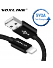 VOXLINK 8 Pin na USB szybka ładowarka przewodowa kabel USB adapter dla iphone 7 6 s plus 5 5S ipad mini komórkowy kable telefoni