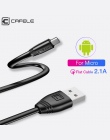 Cafele płaski kabel Micro USB dla Samsung Huawei Xiaomi wytrzymały kabel ładujący synchronizacja danych USB kabel 5 V 2.1A