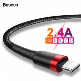 Baseus kabel USB dla iPhone XS Max XR X 8 7 6 6 s Plus 5 5S SE iPad Pro 2.4A szybkie ładowanie ładowarka przewód danych komórkow