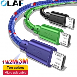 Kabel Micro USB 1 M/2 M/3 M Nylon pleciony 2.1A szybkie ładowanie danych synchronizacji ładowarka z kablem USB dla samsung Huawe