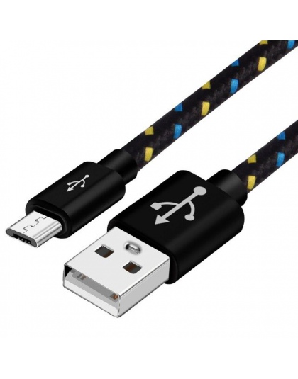 Kabel Micro USB 1 M/2 M/3 M Nylon pleciony 2.1A szybkie ładowanie danych synchronizacji ładowarka z kablem USB dla samsung Huawe