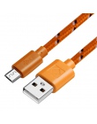 Kabel Micro USB 1 M/2 M/3 M Nylon pleciony 2.1A szybkie ładowanie danych synchronizacji ładowarka z kablem USB dla samsung Huawe