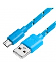 Kabel Micro USB 1 M/2 M/3 M Nylon pleciony 2.1A szybkie ładowanie danych synchronizacji ładowarka z kablem USB dla samsung Huawe