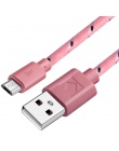 Kabel Micro USB 1 M/2 M/3 M Nylon pleciony 2.1A szybkie ładowanie danych synchronizacji ładowarka z kablem USB dla samsung Huawe