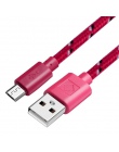 Kabel Micro USB 1 M/2 M/3 M Nylon pleciony 2.1A szybkie ładowanie danych synchronizacji ładowarka z kablem USB dla samsung Huawe