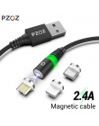 PZOZ kabel magnetyczny kabel Micro usb typu C magnes ładowarka szybkiego ładowania Microusb dla iphone X Samsung S9 S10 xiaomi u