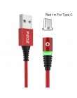 PZOZ kabel magnetyczny kabel Micro usb typu C magnes ładowarka szybkiego ładowania Microusb dla iphone X Samsung S9 S10 xiaomi u