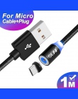 OLAF 1 M magnetyczny Micro USB kabel LED z magnesem przewód ładowarki do Samsung S4 S5 S6 S7 krawędzi kabel magnetyczny Micro US