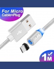 OLAF 1 M magnetyczny Micro USB kabel LED z magnesem przewód ładowarki do Samsung S4 S5 S6 S7 krawędzi kabel magnetyczny Micro US