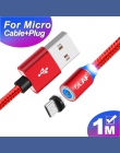 OLAF 1 M magnetyczny Micro USB kabel LED z magnesem przewód ładowarki do Samsung S4 S5 S6 S7 krawędzi kabel magnetyczny Micro US