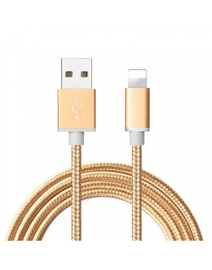 Metalowy pleciony 3 m kabel USB dla iPhone 8 7 6 6 S Plus szybkiego ładowania USB kabel do transmisji danych dla iPhone X XS Max