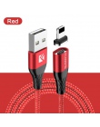 FLOVEME 3A magnetyczny kabel USB typu C kabel Micro USB do iPhone 1 M kabel szybkiego ładowania Nylon LED magnetyczny ładowarka 