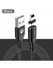 FLOVEME 3A magnetyczny kabel USB typu C kabel Micro USB do iPhone 1 M kabel szybkiego ładowania Nylon LED magnetyczny ładowarka 