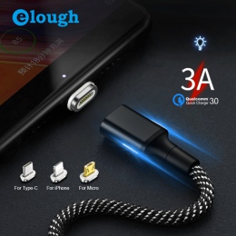 Elough magnetyczny kabel usb do ładowania dla iphone xr ładowarka kabel micro usb cable usb typu c kabel magnetyczny kabel szybk