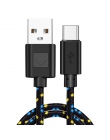 OLAF szybkie ładowanie nylonowy splot USB typu C kabel do Samsung Galaxy S10 S9 S8 Plus danych kabel do Xiaomi czerwony mi uwaga