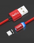 TOPK najnowszy ulepszony 18 W magnetyczny kabel USB typu C 3A szybkiego ładowania typu C szybkie ładowanie synchronizacja danych