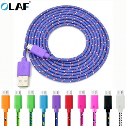 OLAF 1 M 2 M nylonowy splot szybka ładowarka Micro USB kabel do Xiaomi Redmi Note 5 Pro 4 Micro USB ładowarka kabel do transmisj