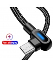 OLAF Micro USB typu C kabel 90 stopni szybkie ładowanie kabel USB do transmisji danych dla Samsung S9 S10 Xiaomi Huawei LG HTC M