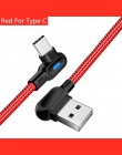 OLAF Micro USB typu C kabel 90 stopni szybkie ładowanie kabel USB do transmisji danych dla Samsung S9 S10 Xiaomi Huawei LG HTC M