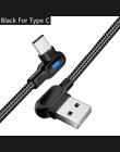 OLAF Micro USB typu C kabel 90 stopni szybkie ładowanie kabel USB do transmisji danych dla Samsung S9 S10 Xiaomi Huawei LG HTC M