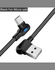 OLAF Micro USB typu C kabel 90 stopni szybkie ładowanie kabel USB do transmisji danych dla Samsung S9 S10 Xiaomi Huawei LG HTC M