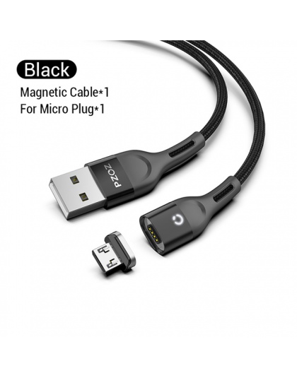 PZOZ kabel magnetyczny Micro USB C szybki adapter do ładowania Microusb typu C magnes ładowarka typu C kabel dla iPhone Samsung 