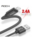 ROCK kabel USB dla iPhone X 8 7 6 6 S Plus 5 5S SE szybkie ładowanie oświetlenie kabel do synchronizacji przewód danych przewód 