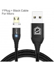 ZNP kabel magnetyczny Micro USB typu C dla iPhone oświetlenie kabel 1 M 3A kabel szybkiego ładowania typu C Samsung ładowarka ma