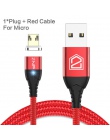 ZNP kabel magnetyczny Micro USB typu C dla iPhone oświetlenie kabel 1 M 3A kabel szybkiego ładowania typu C Samsung ładowarka ma