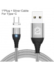 ZNP kabel magnetyczny Micro USB typu C dla iPhone oświetlenie kabel 1 M 3A kabel szybkiego ładowania typu C Samsung ładowarka ma