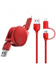 OATSBASF 2 w 1 portem typu C + kabel Micro USB z systemem Android do Samsung Xiaomi Huawei chowany ładowarka Port USB transfer d