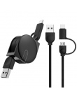 OATSBASF 2 w 1 portem typu C + kabel Micro USB z systemem Android do Samsung Xiaomi Huawei chowany ładowarka Port USB transfer d