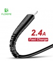 FLOVEME kabel USB o wysokiej wytrzymałości 0.3 m/1 m dla iPhone kabel Micro USB typu C kabel do ładowarki Data Sync dla iPhone X